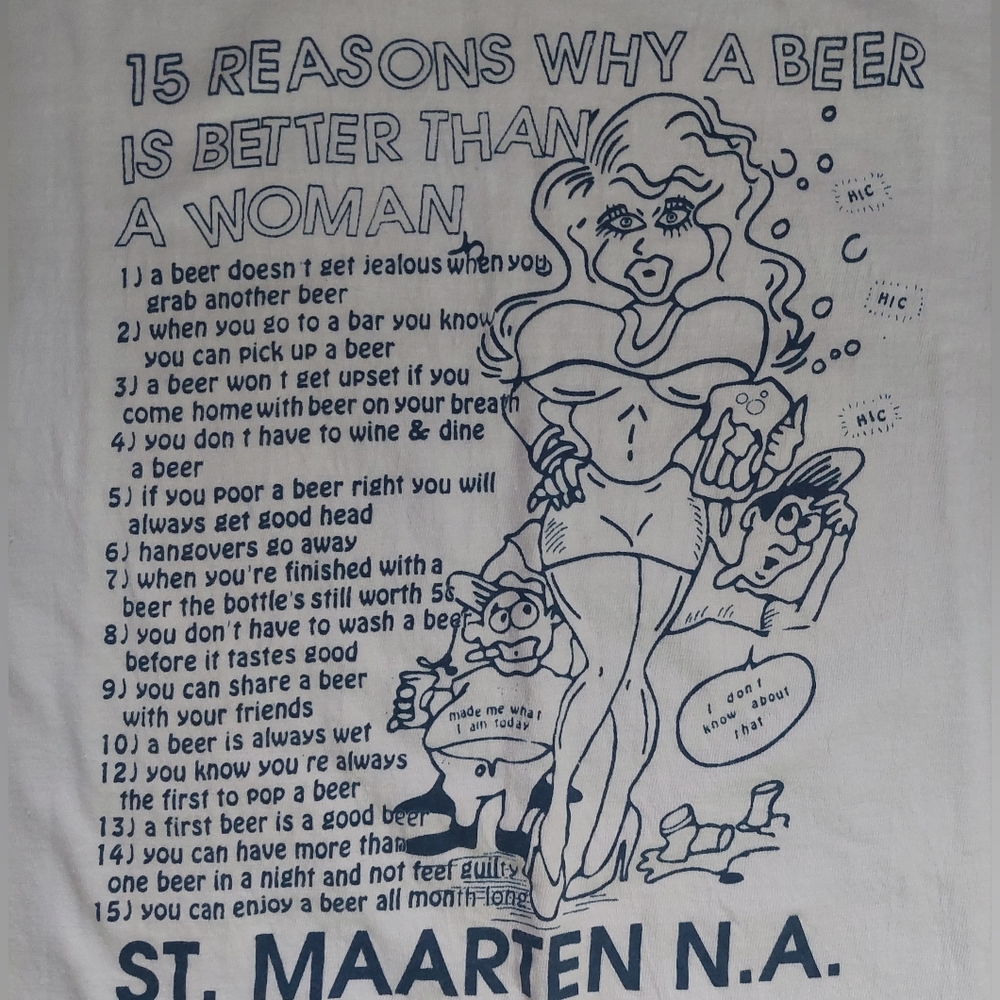 Vintage Beer 15 Reasons T-shirt - Picture 3 of 7